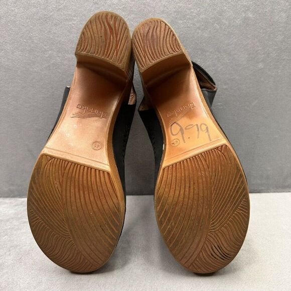 Dansko Danae Womens Size 41 (10.5-11) Sandals Slingback Black Leather Open Toe - Picture 7 of 9